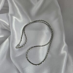 D'ORLAN Silvertone Chain Necklace - Elegant & Timeless Design